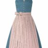 Mini Dirndl 60 cm blau altrosa Valentina 009060
