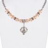 Perlencollier mit Swarovski-Anhänger verschiedenfarbig 007733
