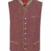 Trachtenweste beere taupe gemustert Vincenz 004417