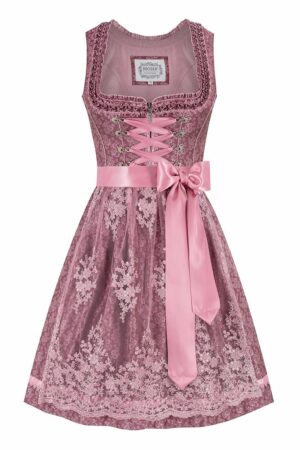 Mini Dirndl 60 cm beere geblümt Tamina 013940