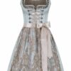 Mini Dirndl 60 cm hellblau taupe Tiara 012085