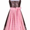 Mini Dirndl 60 cm braun rosa Sabrina 012131