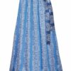 Dirndlschürze lang 90cm blau-weiß 001254
