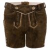 Damen Lederhose kurz braun Nena 120060