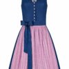 Mini Dirndl 60 cm dunkelblau rosa Emilia 007361