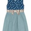 Kinder Trachtenkleid blau geblümt Linda 013490
