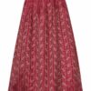 Dirndlschürze lang 90 cm rot taupe gemustert 012758