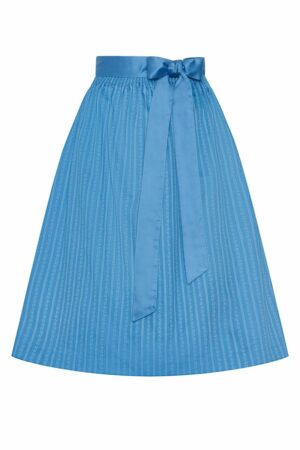 Dirndlschürze midi 70 cm hellblau gestreift Nelly 013769