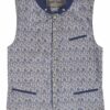 Trachtenweste dunkelblau taupe gemustert Lenz 009434