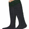 Trachtensocken lang anthrazit grün Merinowolle 005547