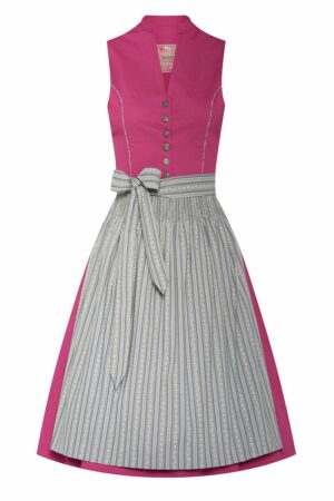 Midi Dirndl 65 cm beere grau Matilda 007858