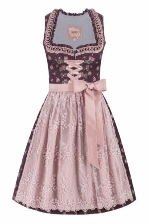 Mini Dirndl 55 cm dunkelrot altrosa Lara 014520