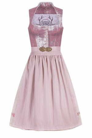 Midi Dirndl 70 cm rosa Samt mit Petticoat Toska 010103