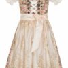 Kinder Dirndl altrosa creme geblümt Ramona 141007