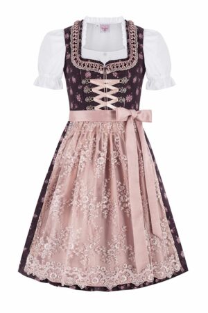 Kinder Dirndl dunkelrot altrosa Annalena 012702