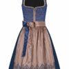 Midi Dirndl 65cm dunkelblau taupe Nicole 004676 - limitiert