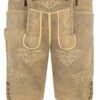 Lederhose kurz granit natur Weissenberg 015806