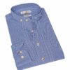 Trachtenhemd langarm blau kariert Leon slimfit 011071