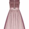 Midi Dirndl 65cm rosenholz altrosa gemustert Doro 007278
