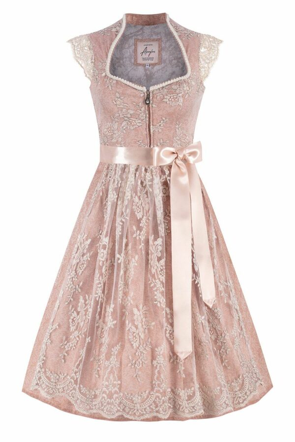 Midi Dirndl 70 cm altrosa creme Astrid 015867
