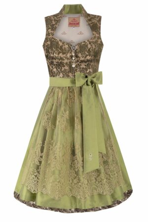 Midi Dirndl 70 cm gold grün Esther 016390