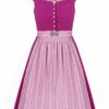 Midi Dirndl 65 cm beere rosa gemustert Toni 007358