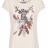 Trachtenshirt kurzarm natur mit Hirschmotiv Mesquite 004860