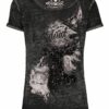 Trachtenshirt schwarz meliert mit Pailletten Thordis 009430