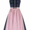 Midi Dirndl 65 cm dunkelblau altrosa Loretta 010397 - limitiert