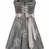 Mini Dirndl 60 cm anthrazit silber Larissa 010176