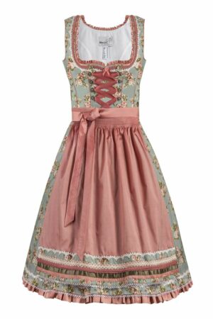 Mini Dirndl 55cm türkis-apricot Taurina 001857