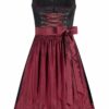 Midi Dirndl 70 cm schwarz dunkelrot Klara 016556