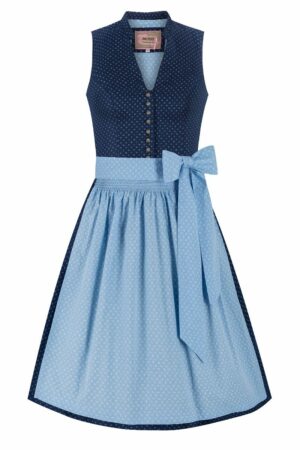 Mini Dirndl 60 cm dunkelblau hellblau Valentina 014423