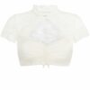 Dirndlbluse Spitze creme Stretch Marlen 012896