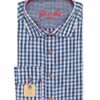 Trachtenhemd langarm blau weiß kariert slimfit 001815