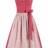 Dirndl lang 80 cm himbeer natur Celine 014326