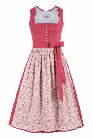 Dirndl lang 80 cm himbeer natur Celine 014326