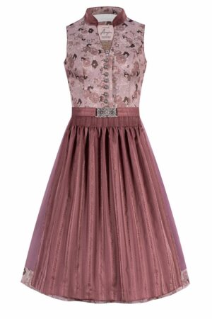 Midi Dirndl 65 cm altrosa rosenholz Stretch Viktoria 010099 - limitiert