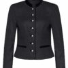Damen Lodenjacke anthrazit schwarz mit Samtkragen Ebbs 004841
