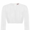 Dirndlbluse Spitze creme Stretch Estelle 015418