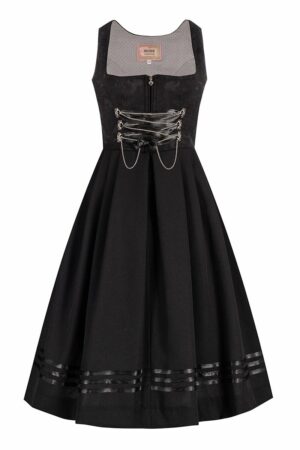 Midi Dirndl 65 cm Gastro schwarz Britta 010942