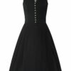 Midi Dirndl 65 cm Gastro schwarz Viona 006944