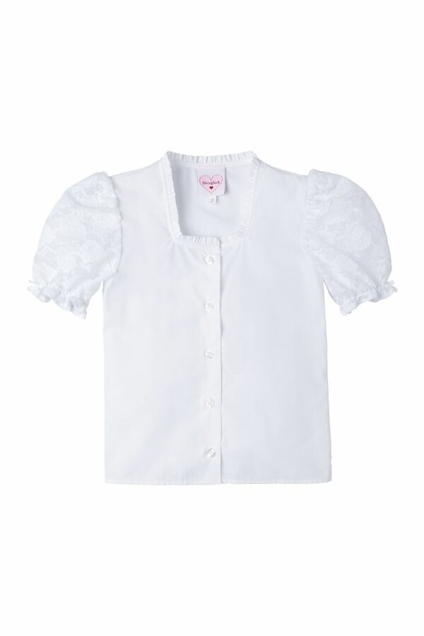 Kinder Dirndlbluse weiß 001267
