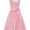 Midi Dirndl 65cm rosa Nicki 132514