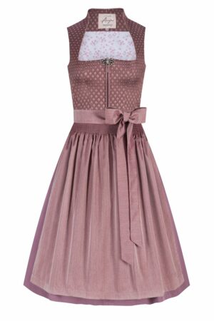 Midi Dirndl 65 cm rosenholz altrosa Adele 010054