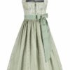 Midi Dirndl 70 cm creme mintgrün Gloria 015703