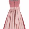 Midi Dirndl 70 cm rosenholz altrosa Wiessee 016440