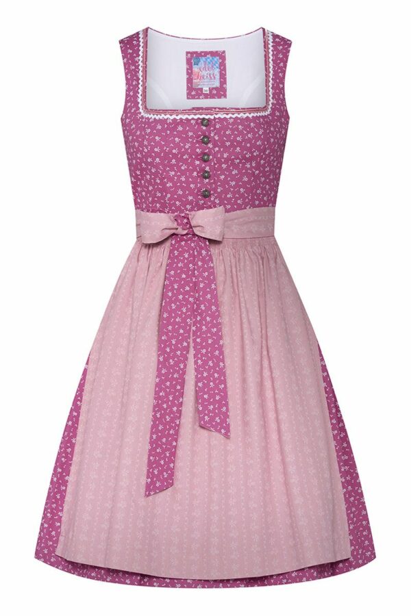 Mini Dirndl 60 cm beere altrosa Laureen 009196