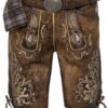 Lederhose kurz mit Gürtel tabak-rustikal Sonntag 001241