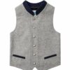 Kinder Trachtenweste grau dunkelblau 004049